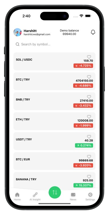 Trading Interface